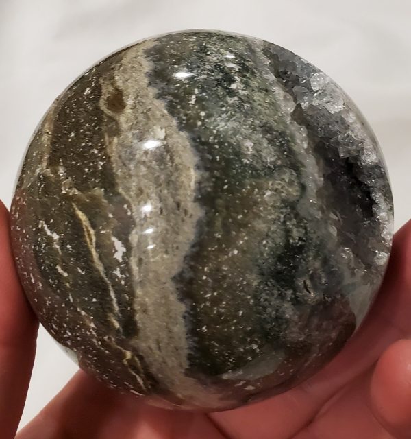 Ocean Jasper Sphere w  Druzy Quartz, Madagascar Online