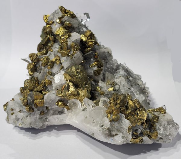 Chalcopyrite w  Quartz and Calcite, China on Sale