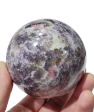 Pink Tourmaline and Lepidolite Sphere (Madagascar) Online Hot Sale