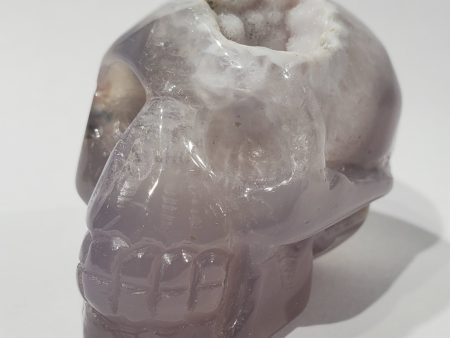 Agate Skull w  Druzy Quartz Online now