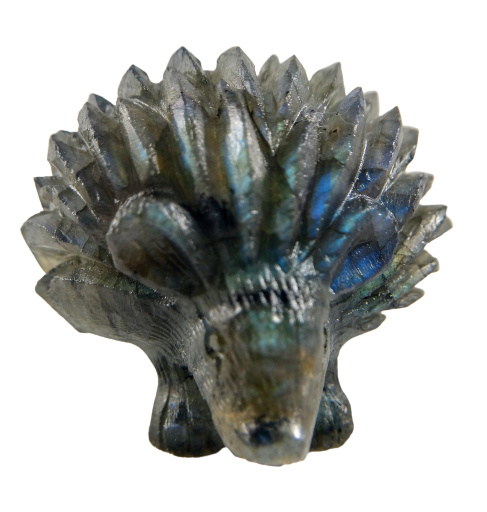 Labradorite Hedgehog Carving For Cheap