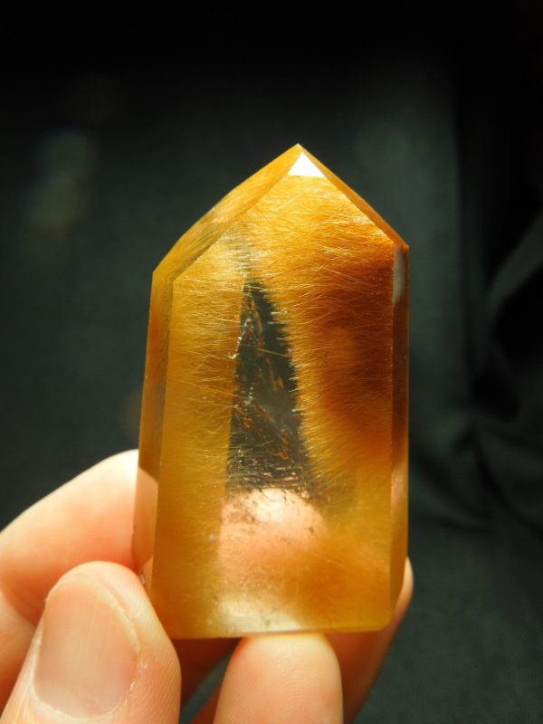 Rutilated Quartz Point. For Sale