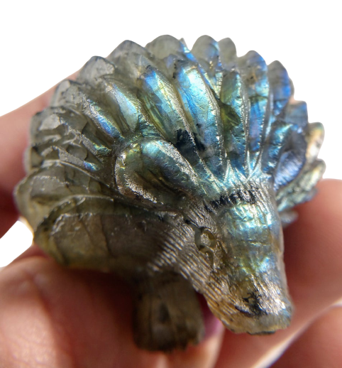 Labradorite Hedgehog Carving For Cheap