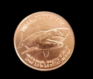 1 Oz Copper Coin (Megalodon Shark), Michigan Fashion