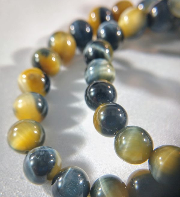 Blue and Yellow Tigers Eye Bead Bracelet Online Hot Sale