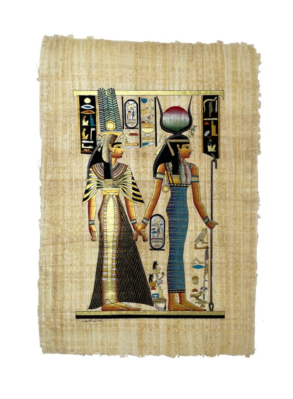 Isis Leading Queen Nefertari into the Afterlife Papyrus Hot on Sale