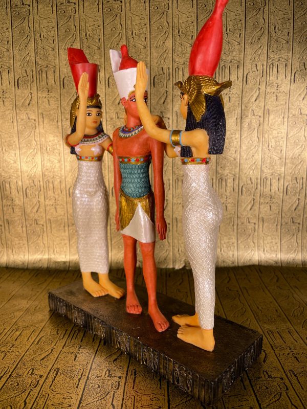 Goddess s Wadjet & Nekhbet Coronation of Pharaoh Statue For Sale