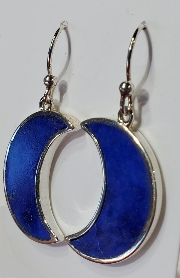 Lapis Lazuli Moon Earrings Online now