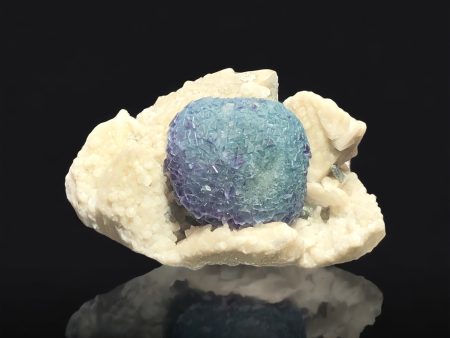 Fluorite on Quartz “Bug Eye” Pocket, Inner Mongolia, China Fashion