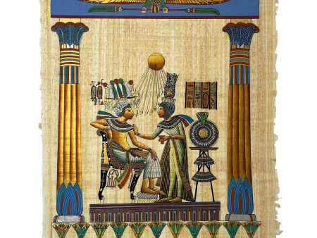 King Tutankhamun and Queen Ankhesenamun Papyrus Online now