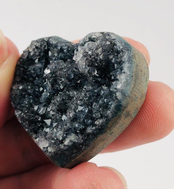 Druzy Black Amethyst Heart, Uruguay Fashion