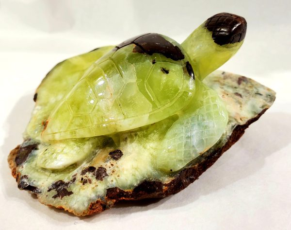 Prehnite Turtle Carving, Australia Online now