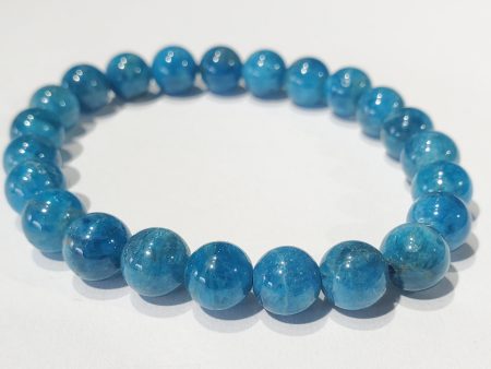 Blue Apatite Bead Bracelet Discount