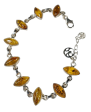 Amber and Sterling Silver Bracelet Hot on Sale