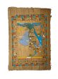 Map of Egypt on Antiqued Papyrus For Sale