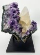 Amethyst and Druzy Calcite on Custom Stand, Uruguay For Discount