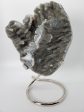 Druzy Quartz Stalactite Formation w  Calcite on Custom Metal Stand,  Uruguay For Discount