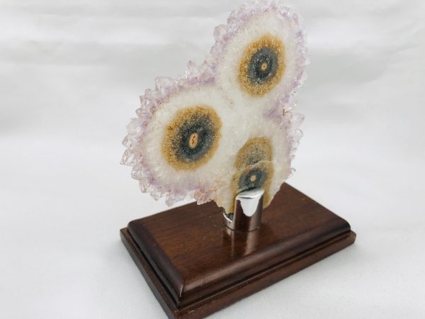 Amethyst Stalactite Slices in Wood Bases Online Hot Sale