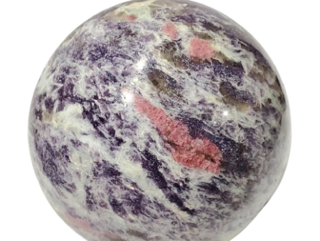 Pink Tourmaline and Lepidolite Sphere (Madagascar) Online Hot Sale