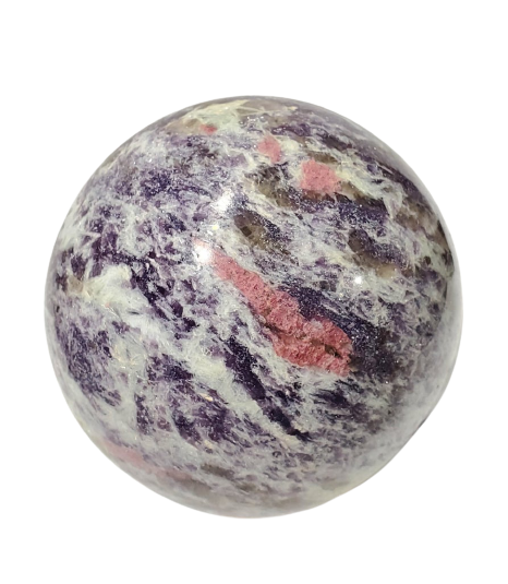 Pink Tourmaline and Lepidolite Sphere (Madagascar) Online Hot Sale