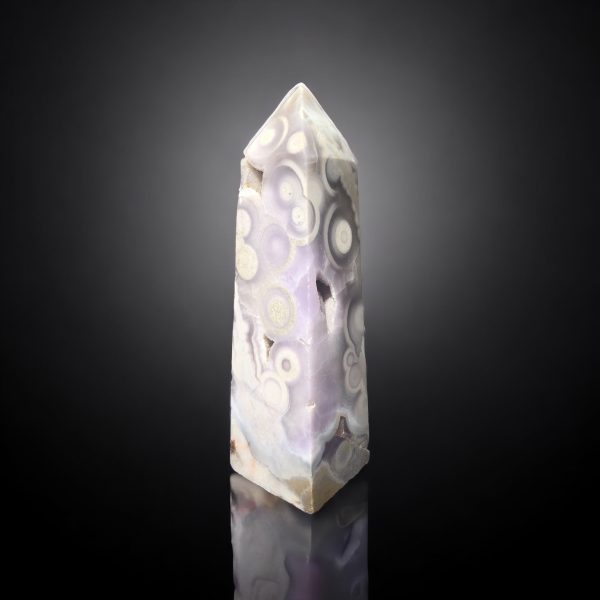 Orbicular Agate & Amethyst Obelisk, Brazil For Cheap