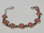 Rhodochrosite Stalactite Slice Bracelet For Cheap