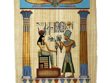 Ramses II offering Lotus Flowers to Isis Cheap