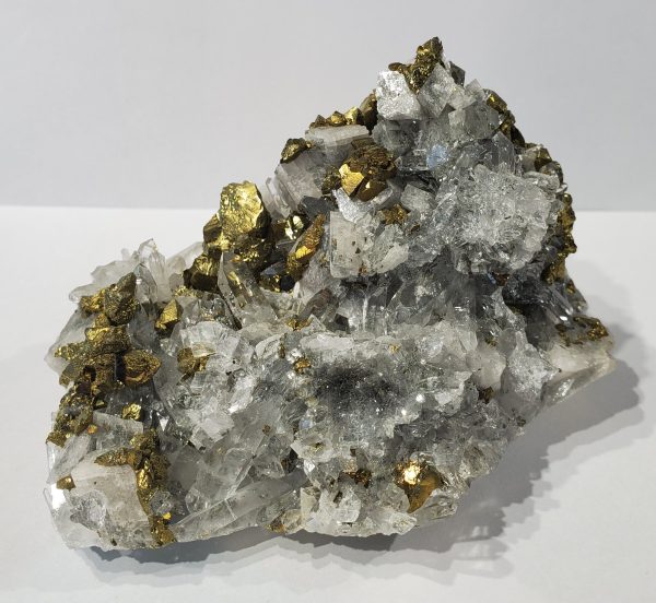 Chalcopyrite w  Quartz and Calcite, China on Sale