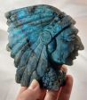 Labradorite Carving of Native American Figure Fashion