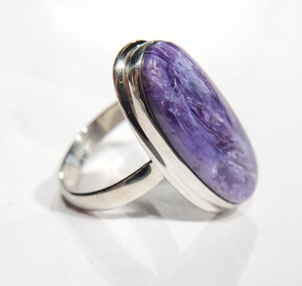 Charoite Ring in Sterling Silver Hot on Sale