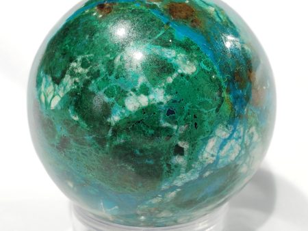 Chrysocolla and Malachite Sphere, Peru For Sale