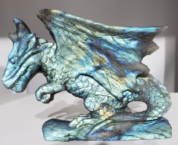 Labradorite Dragon Carving Discount