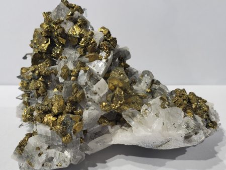 Chalcopyrite w  Quartz and Calcite, China on Sale