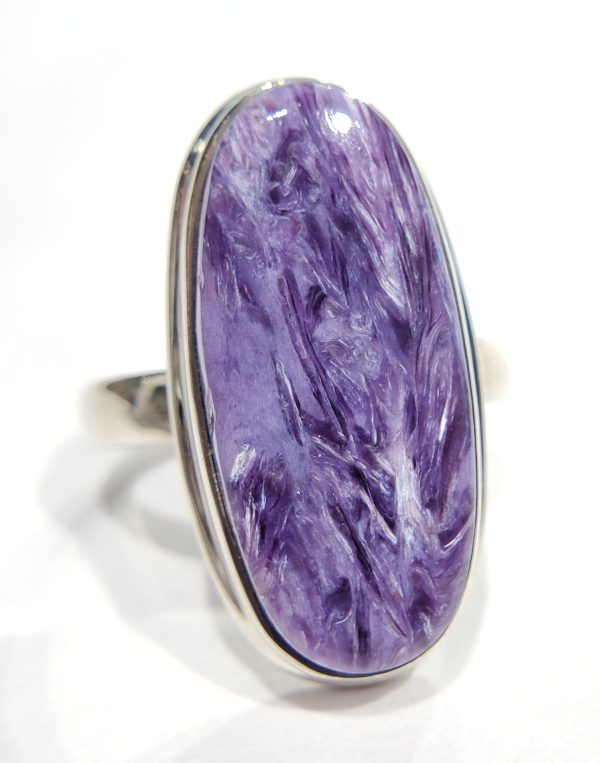 Charoite Ring in Sterling Silver Hot on Sale