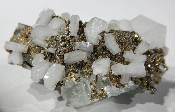 Calcite and Pyrite on Fluorite Cheap