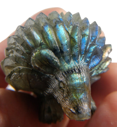 Labradorite Hedgehog Carving For Cheap