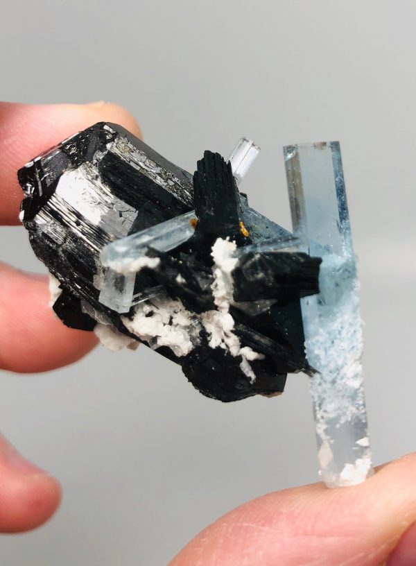 Aquamarine w  Schorl Tourmaline, Namibia Supply