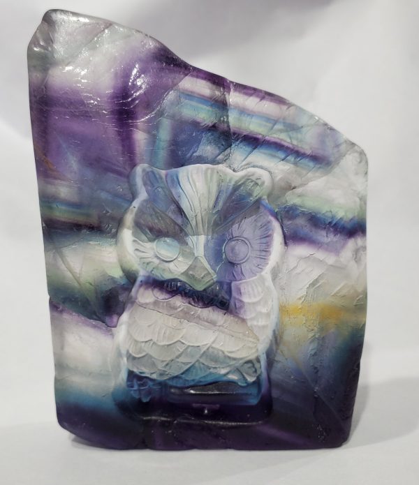 Fluorite Owl Carving Hot on Sale