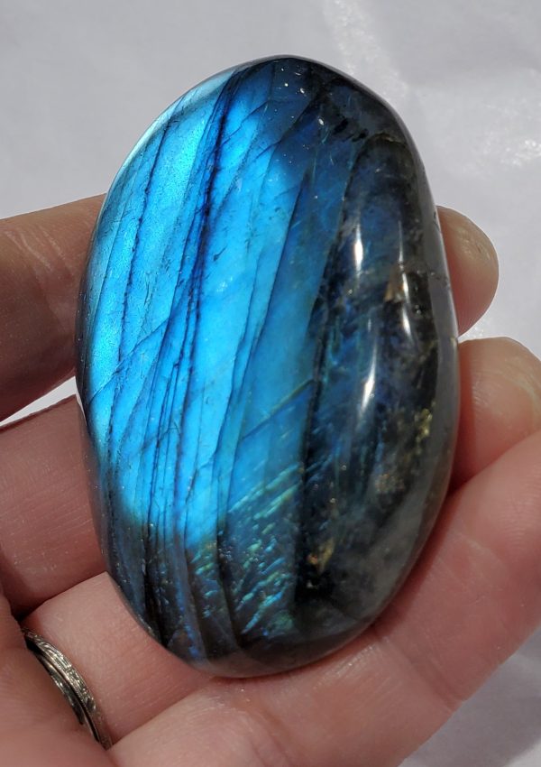 Electric Blue Labradorite Palm Stone, Madagascar Supply