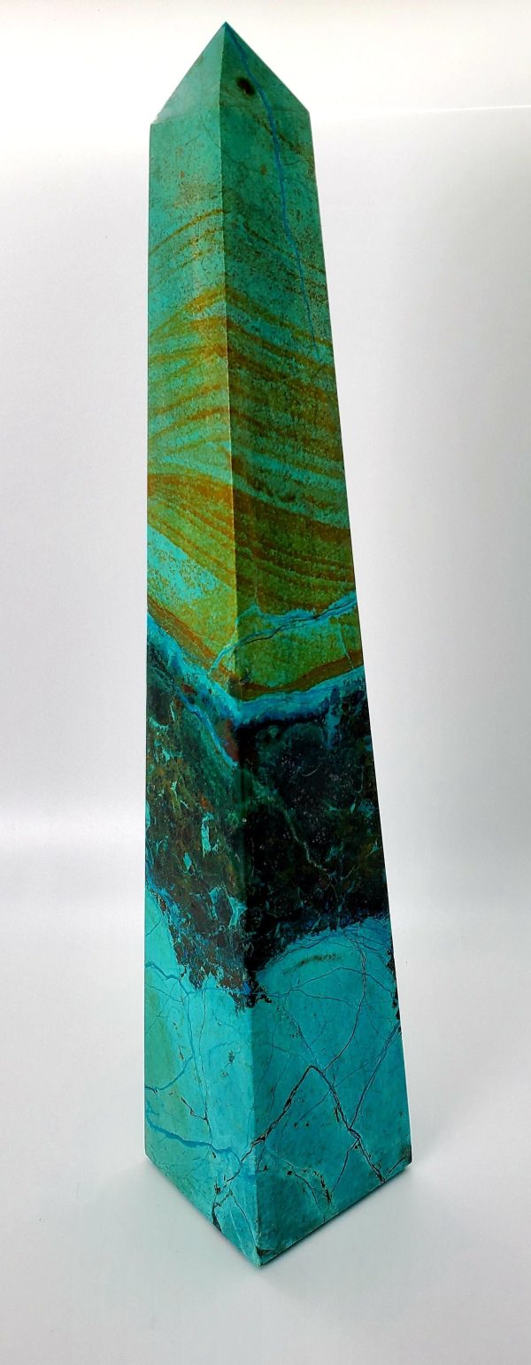 Chrysocolla Obelisk, Peru Hot on Sale