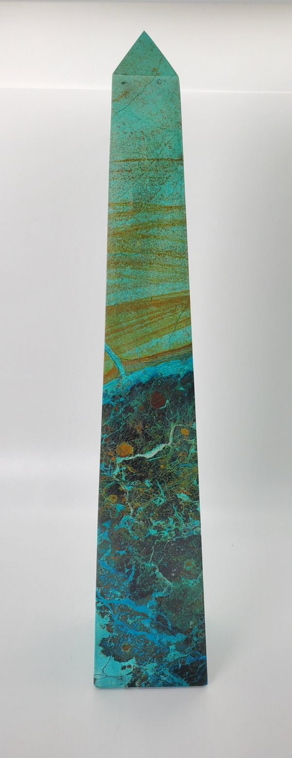 Chrysocolla Obelisk, Peru Hot on Sale