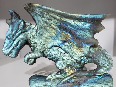 Labradorite Dragon Carving Discount