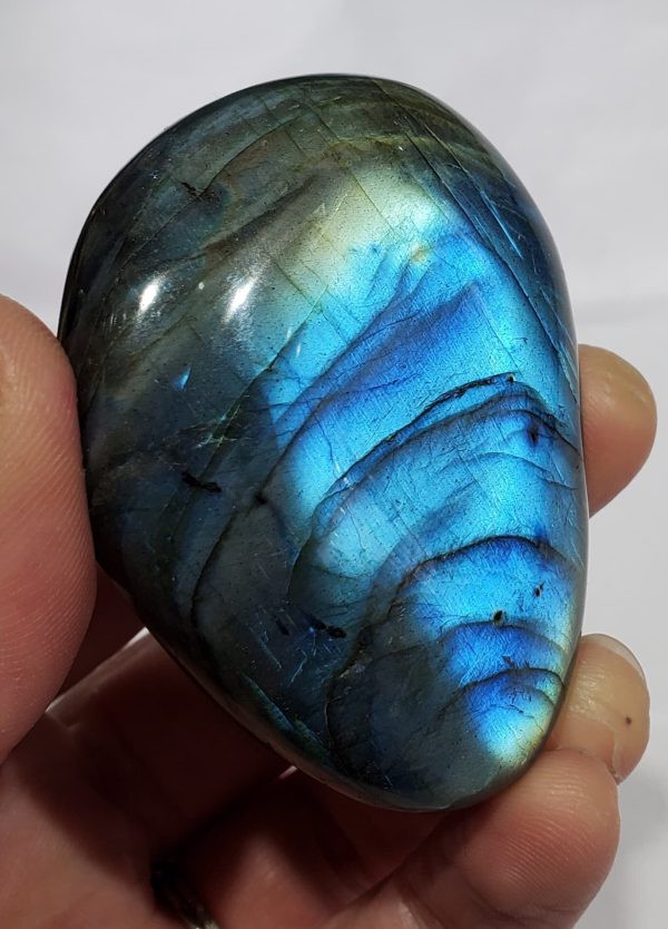 Electric Blue Labradorite Palm Stone, Madagascar Online now