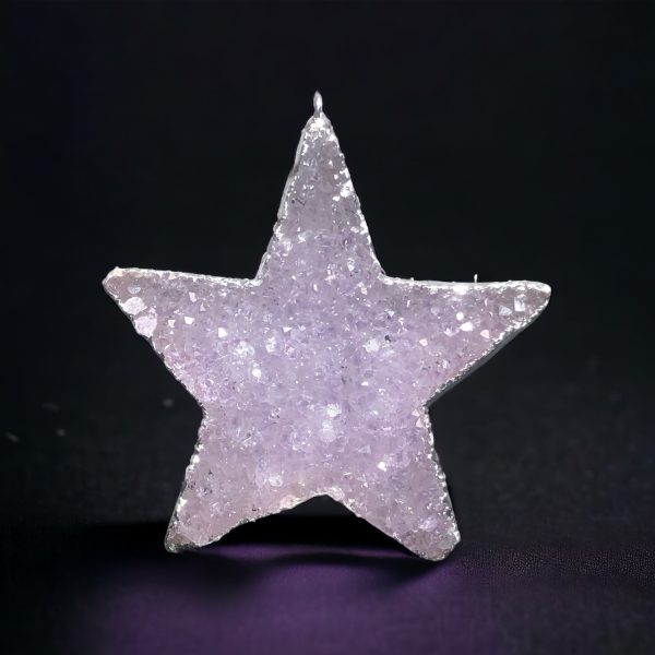 Drusy Quartz Star Ornament, Uruguay Cheap