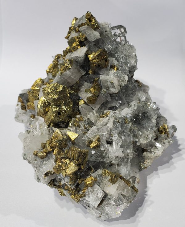 Chalcopyrite w  Quartz and Calcite, China on Sale