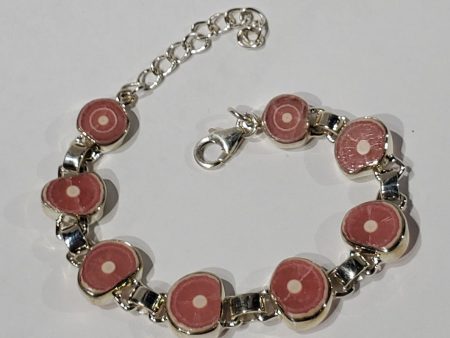 Rhodochrosite Stalactite Slice Bracelet For Cheap