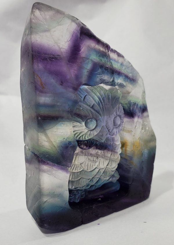 Fluorite Owl Carving Hot on Sale