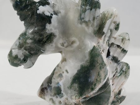 Moss Agate Unicorn For Cheap