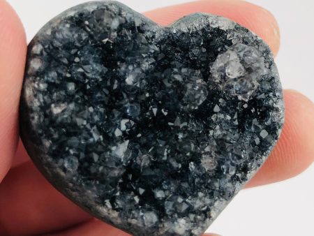 Druzy Black Amethyst Heart, Uruguay Fashion