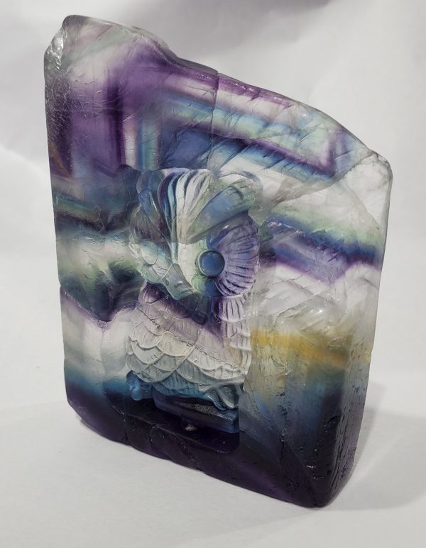 Fluorite Owl Carving Hot on Sale